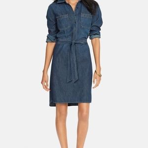 RALPH LAUREN DENIM Jeans SHIRT DRESS NAVY BLUE NWT